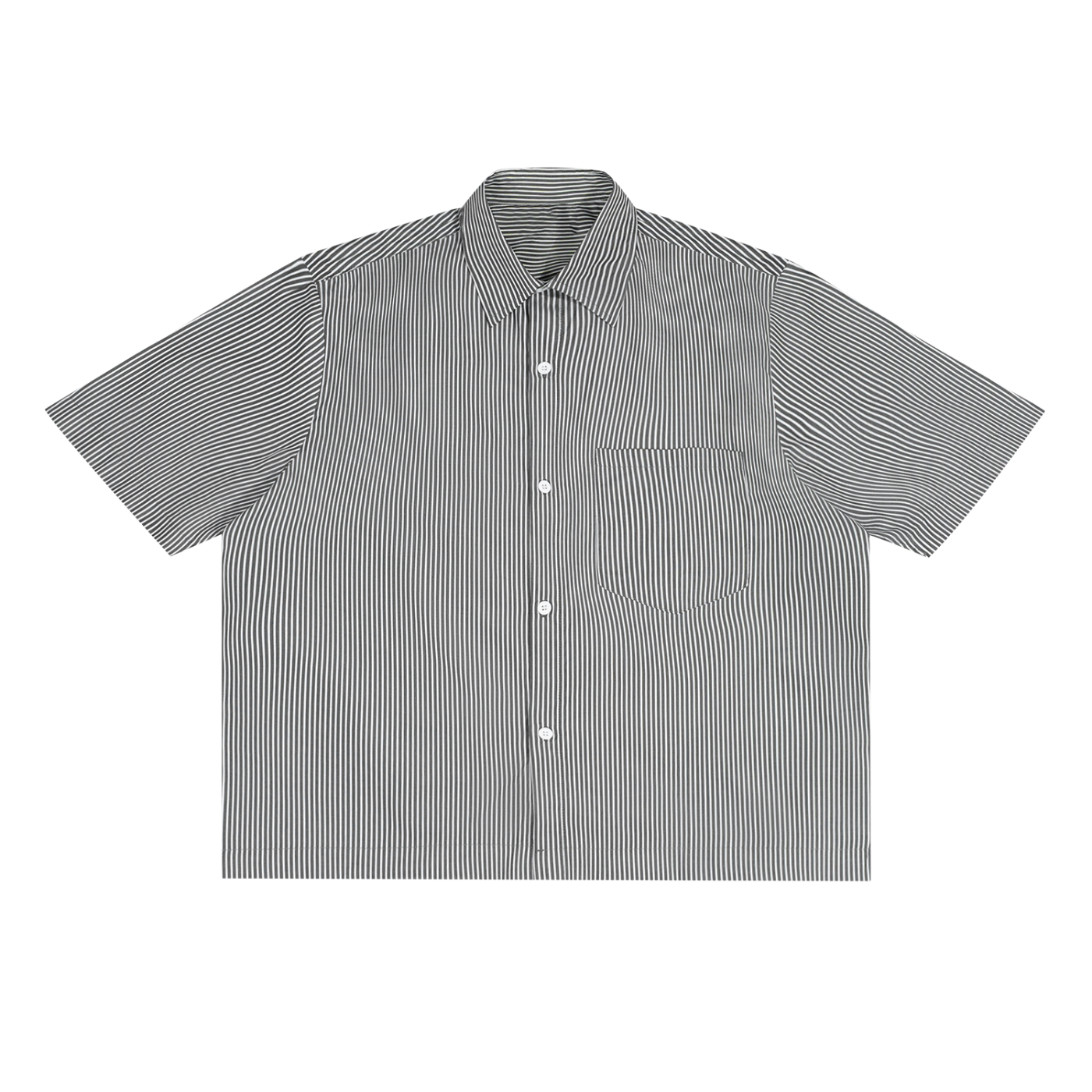 Oversized Vertical Stripe Boxy Tribe Of NYC Button Up