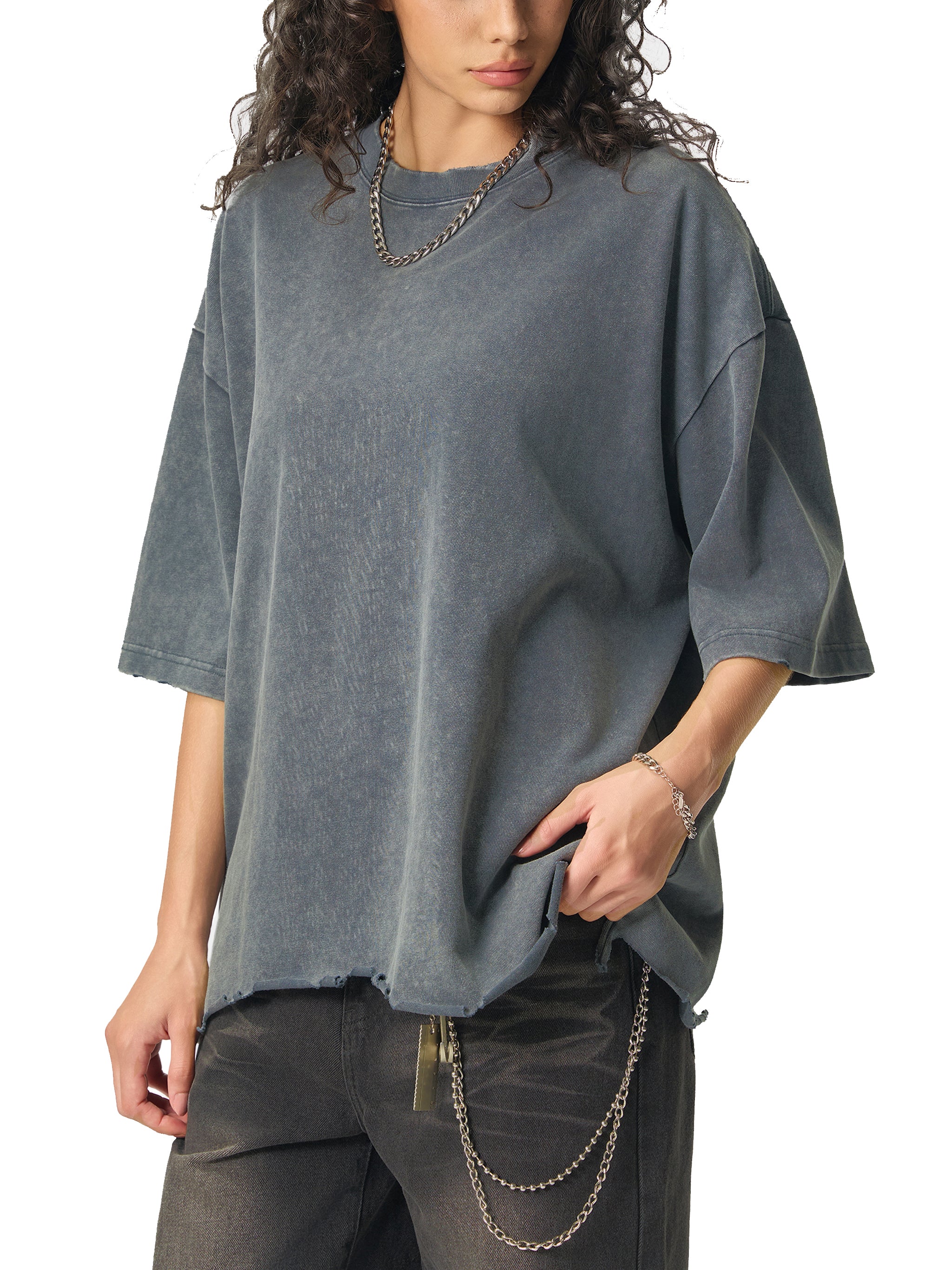 Tribe Of NYC Ripped Boxy T-shirt