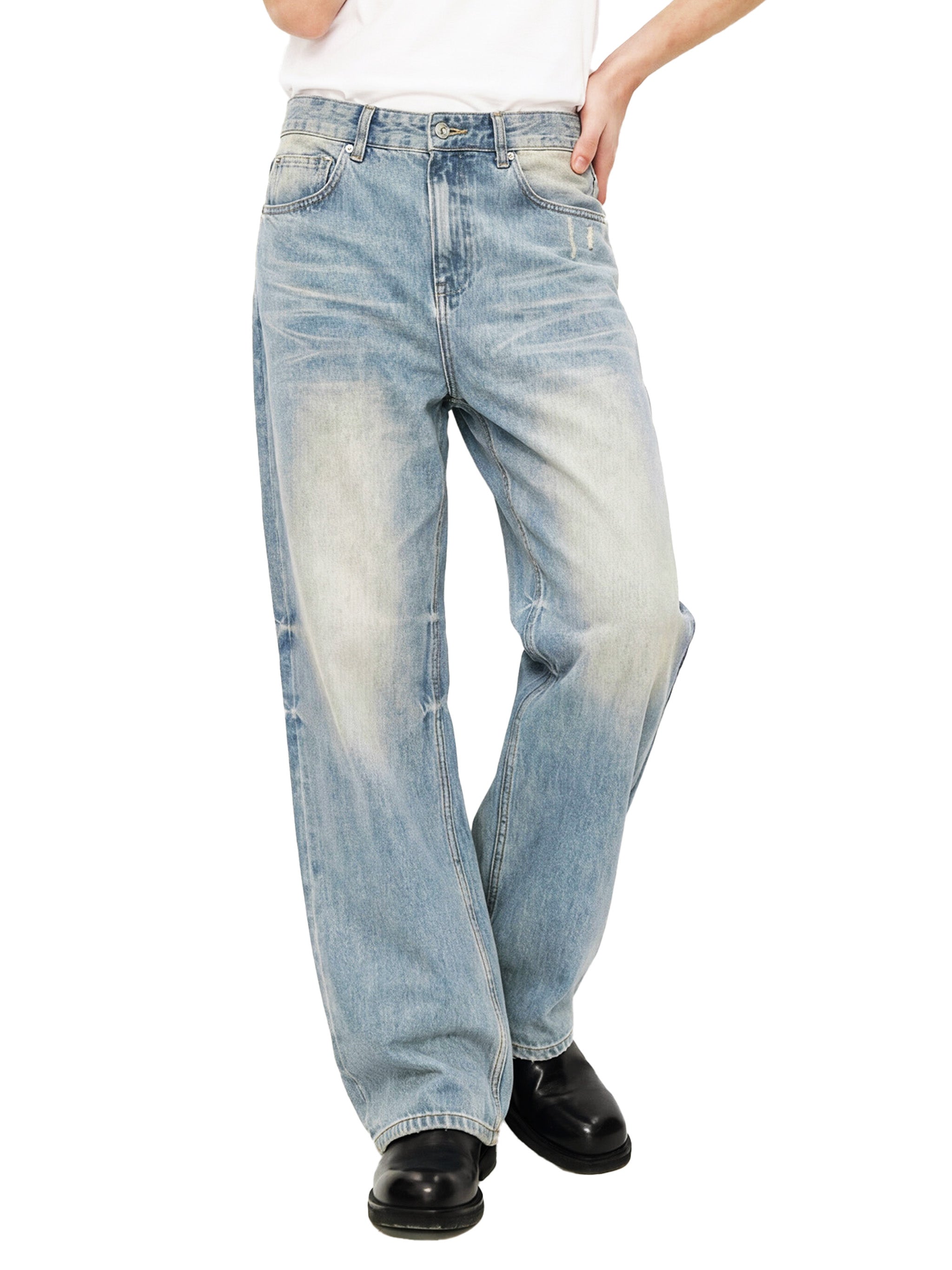 Sun Fade Basic Denim Jeans